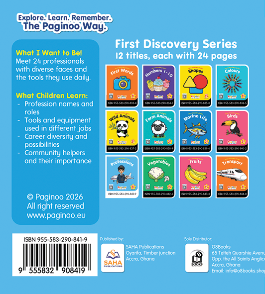First Discovery Series - Professions Back Cover