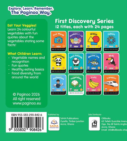 First Discovery Series - Vegetables Back Cover